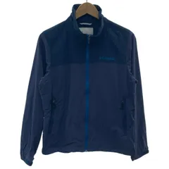 【中古】　Columbia　ナイロンジャンパー　ハイネック　フルジップ　無地　バイカラー　ワンポイント　刺しゅう　アウトドア　古着　/1603