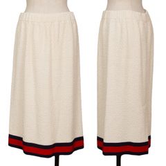 極美品 GUCCI グッチ ニット プリーツスカート シェリーライン シルク