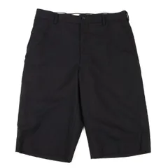 コムデギャルソンCOMME des GARCONS ウールストライプショートパンツ 濃紺Sのサムネイル