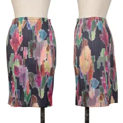プリーツプリーズPLEATS PLEASE プリーツモザイクグラフィックプリントスカート マルチ3のサムネイル
