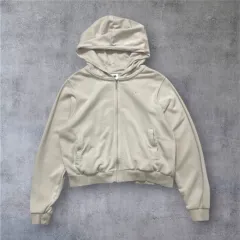 ナイキ NIKE アイボリー セミクロップド フードジップアップ S