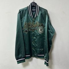MLB Oakland Athletics スタジャン サテンジャケット - メルカリ