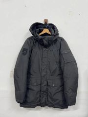 ゆ830 アディダス adidas ブラック フード付きダウンジャケット 古着 