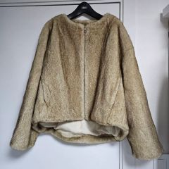 SELENAHCELIOS ブラウンファー風ボンバージャケット - メルカリ
