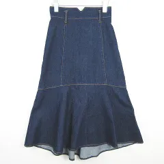 プロポーション ボディドレッシング PROPORTION BODY DRESSING デニム マーメイド スカート ロング丈 2 ネイビー kz14866