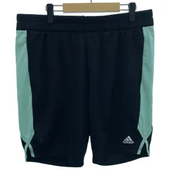 【中古】　adidas　ハーフパンツ　短パン　ウエストゴム　無地　ワンポイント　スリーストライプ　プリント　オーバーサイズ　スポーツウエア　古着　/7037