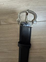 GUCCI ブラックレザーベルト CA600N 80-92 - メルカリ