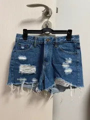 ダメージ デニムハーフパンツ ショートパンツ 新品