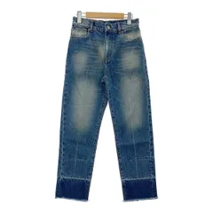 N°21 ヌメロ ヴェントゥーノ デニムパンツ ストレート ジーンズ Gパン ボトム 美品 24S-2211-0027 ウォッシュ加工 裾フリンジ レディース サイズ25 インディゴブルー ズボン IL18879■のサムネイル