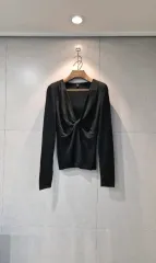 GUCCI グッチ 正規品 ブラック カシミア リボン結び 長袖 Tシャツのサムネイル