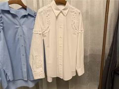 HUGO カジュアルシャツ 長袖 アイボリー 人 総柄 レギュラカラー 