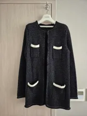 Massi Modutti マッシモ ドゥッティ ツイード ブラック ニット カーディガンのサムネイル