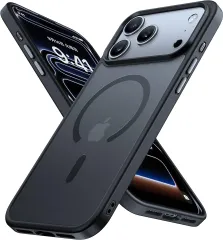 Miracase iphone17pro ケース【Magsafe対応・MIL米軍規格】 いphone17pro ケース耐衝撃iphone17プロケース、傷防止、落下耐性、指紋防止、黄ばみ防止、ストラップホール付き、薄くて肌に優しいデザイン、金属ボタン