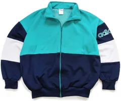 90s adidasアディダス ロゴ マルチカラー 切り替え トラックジャケット M★ジャージ オールド ビンテージ トレフォイル オーバーサイズ