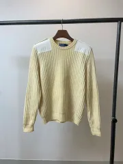 (L) ポロ ラルフローレン 肩章 パッチ ラムウール ニット