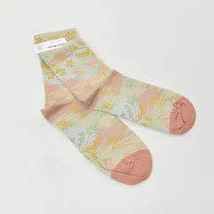 未使用 ボンメゾン ソックス ボタニカル ベージュ 22-24 靴下 Bonne Maison｜24h0810のサムネイル