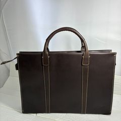 美品】土屋鞄 コンフィオCONFFIO オイルヌメ ビジネスバッグ ブラウン