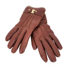 Sermoneta ブラウンレザー手袋 ファー付き19㎝　新品（イタリア製） Sermoneta gloves レザー ファー付き グレー ロンググローブ - メルカリ