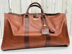 E 最終価格【中古】MARIE CLAIRE マリクレール ボストンバッグ レザー 2way ブラウン 茶 大容量のサムネイル