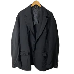 ブラックコムデギャルソン BLACK COMME des GARCONS ポリ縮 オーバーサイズジャケット ジャケット オーバーサイズ L ブラック M-J017のサムネイル