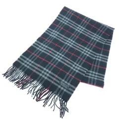 Burberry's バーバリーズ マフラー  ウール100％／ノバチェック/イングランド製    ネイビー ユニセックス / 241005007302