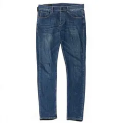 20d30 ALEXANDER MCQUEEN アレキサンダーマックイーン デニムパンツ テーパードデニム ボタンフライ ドクロボタン サイズ46 インディゴブルー メンズ 紳士服u02tのサムネイル