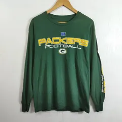 NFL TEAM APPAREL チームアパレル ロング Tシャツ 長袖 ロンT アメフト スポーツ コットン 古着 グリーン系 Ｍ D751