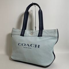 COACH コーチ デニム トート 39904 バッグ ショルダー 濃紺 - メルカリ