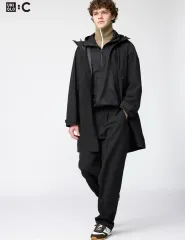 2XL UNIQLO U 484662 タック ワイド テーパード パンツ ブラック