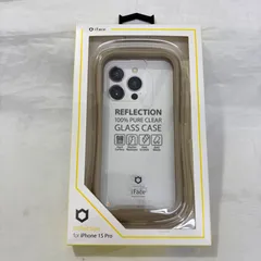 【新品未使用】i Face Reflection 強化ガラス クリアケース for iPhone 15 Pro/ベージュ R23J017W