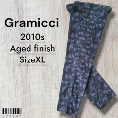 Gramicciグラミチ■2010s 美品 エイジド加工 ブルーカモ 迷彩 リップストップ ワイドテーパード クライミングパンツ XL ウエスト110cm ビッグサイズ ルーズ リラックス