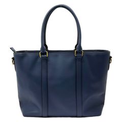 VALENTINO GARAVANI トートバッグ ネイビー サフィアーノ 金具 - メルカリ