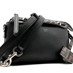 極美品 FENDI フェンディ バイザウェイ ミニ 2way ショルダーバッグ ハンドバッグ カーフレザー ブラック 黒 ズッカ スタッズ クロシェット 8BS067 カバン 鞄 斜め掛け クロスボディ ポシェット ミニバッグ コンパクト パーティーのサムネイル