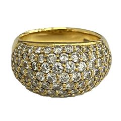 K18 ダイヤモンド パヴェ リング オリジナル 14号 3.38ct - メルカリ