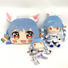 【中古品】ホロライブ 兎田ぺこら 4周年記念 ぬいぐるみ クッション パペット ３点セット【054-260313-mo-04-fur】