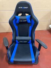 GTR RACING ゲーミングチェア　青&黒 GTRACING ゲーミングチェア 座椅子 ブルー - メルカリ