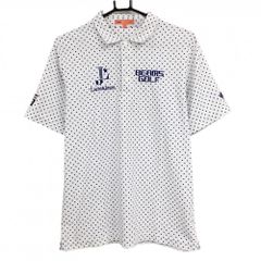 BEAMS GOLF ハーフジップ 半袖 シャツ モックネック メンズ M 白