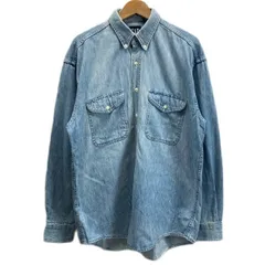 【中古】　GAP　OLDGAP　ダンガリーシャツ　90’s vintage　長袖　シャツ　コットン　無地　デニム　ボタンダウン　オーバーサイズ　カナダ製　古着　/1930