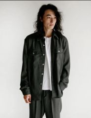 shiun】CUPRO FIBRIL UTILITY SHIRT M - メルカリ