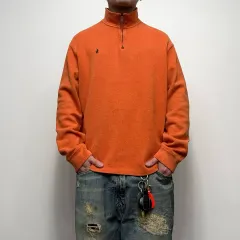 Polo Ralph Lauren ポロラルフローレン ヴィンテージ ハーフジップアップ コットン ニット