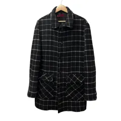 00s リヴァイ レッドタブ ウール チェック コート Lのサムネイル