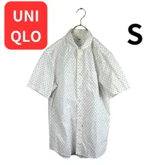 UNIQLO ユニクロ ドット柄 半袖シャツ ホワイト Sサイズ