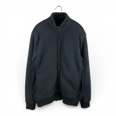 L) GAP ボア フリース ジップアップ ジャケット チャコール