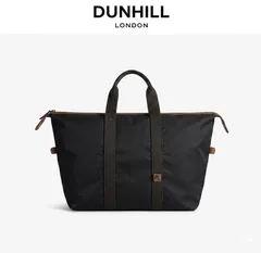 Dunhill ダンヒル ボストンバッグ トートバッグ トラベルバッグ  大容量 A4収納可 ナイロン キャンバス ブラック メンズ レディース ユニセックス ヴィンテージ 鑑定済みのサムネイル