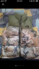 在庫処分／海外 L THE NORTH FACE ザノースフェイス 700 Nuptse(ヌプシ) BEST ベスト カモフラ