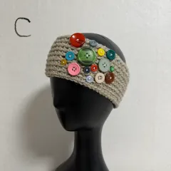 ボタンヘアバンド