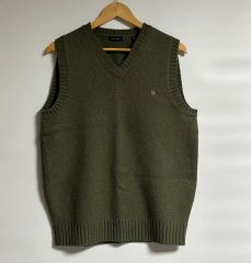 Pure Cashmere Vネック カシミヤベスト オリーブ LL - メルカリ