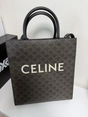 ミディアム バーティカル カバ/CELINEプリント入りトリオン フ