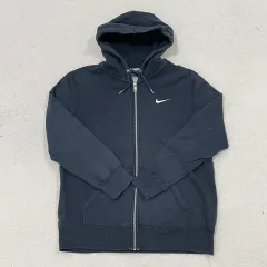 L NIKE スウッシュ 刺繍 ロゴ フード ジップアップ 0226-2