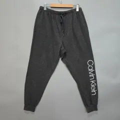 Calvin Klein カルバン・クライン プリント グレー ロゴ ジョガーパンツ スウェットパンツ L